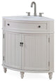24 Inch Triadsville Grey Corner Design Bathroom Vanity With Quartz Top, Taupe