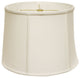 19" White Throwback Drum Linen Lampshade