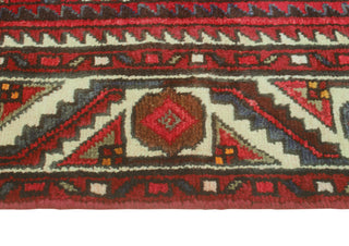 Fine Vintage Distressed Nahid Red/Ivory Runner, 3'11 x 9'11