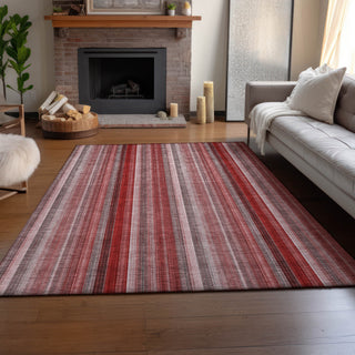 Premium Machine Washable Mayfield AMF543 Red 8' x 10' Rug