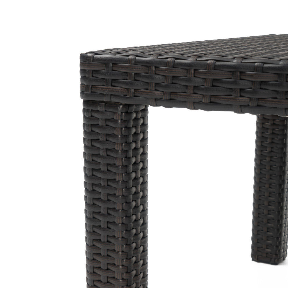 Deco 2 Piece Aluminum Outdoor Patio Sofa and Coffee Table Set, Moroccan Cream