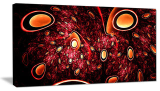 Red 3D Surreal Abstract Design, Abstract Canvas Art Print, 32x16