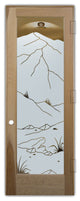 Interior Prehung Door or Interior Slab Door - Mountains Foliage - Hickory -...