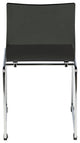 LeisureMod Lima Lucite Acrylic Dining Side Chairs, Black