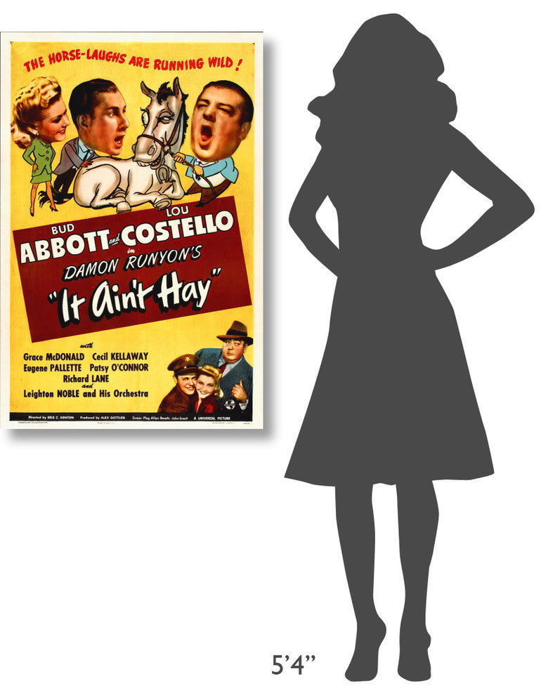 "Abbott & Costello - It Ain't Hay" Canvas by Hollywood Photo Archive, 26x40"