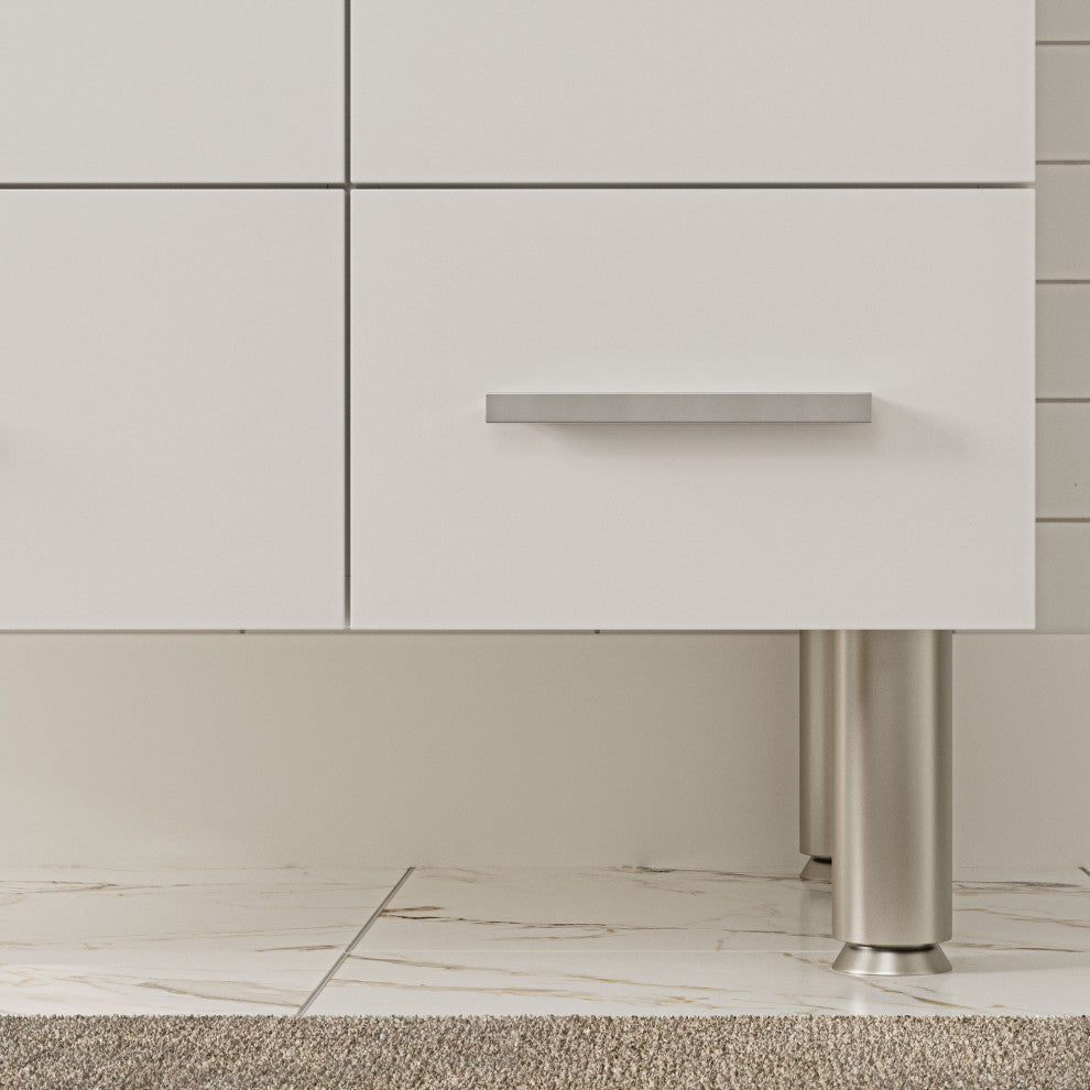 The Latitude Bathroom Vanity, White, 30", Single Sink, Freestanding