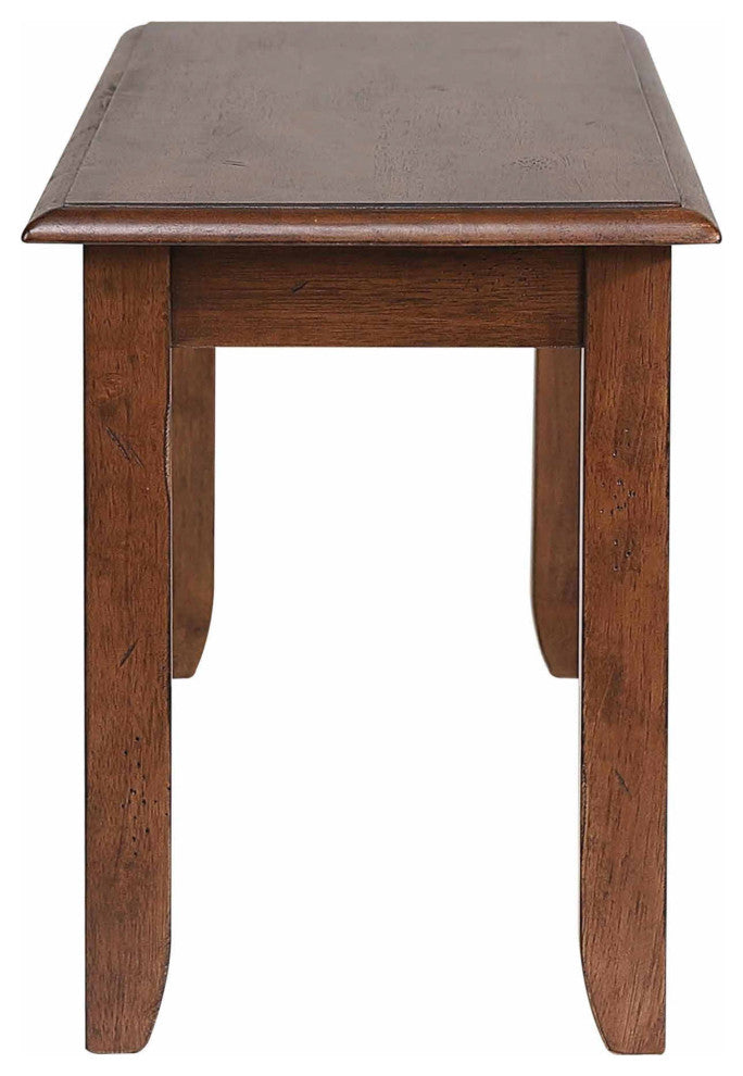 Sunset Trading Simply Brook 42" Dining Bench, Amish Brown, Solid Wood