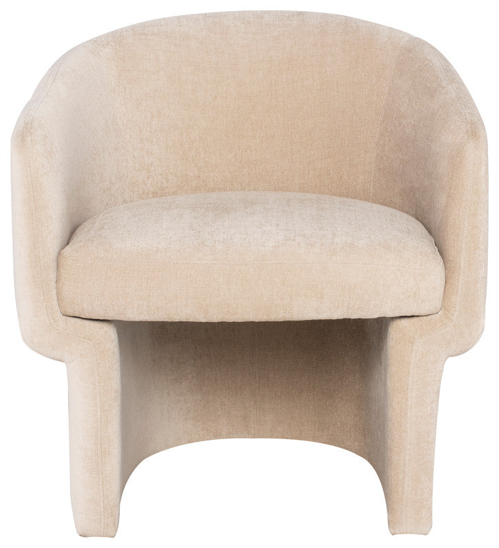 Clementine Almond Fabric Single Seat Sofa