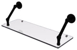 Prestige Skyline 24" Floating Glass Shelf, Matte Black