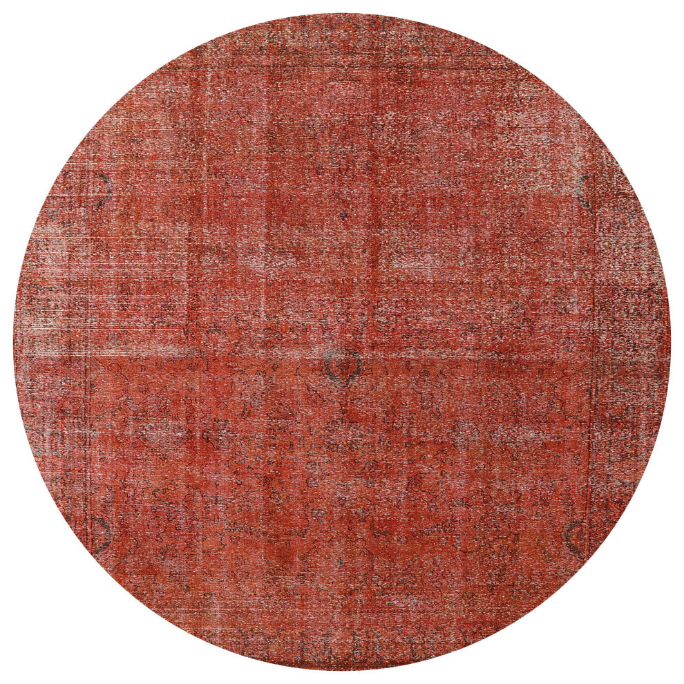 Ahgly Company Indoor Round Mid-Century Modern Area Rugs, 7' Round