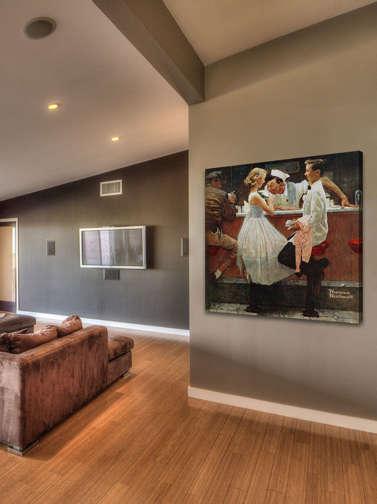"After the Prom" Painting Print on Canvas by Norman Rockwell