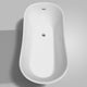 Wyndham WCBTO85467PCTRIM Janice Soaking Bathtub in White with Polished Chrome Tr