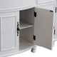 62" Double Sink Vanity Antique White Finish, White Marble Top