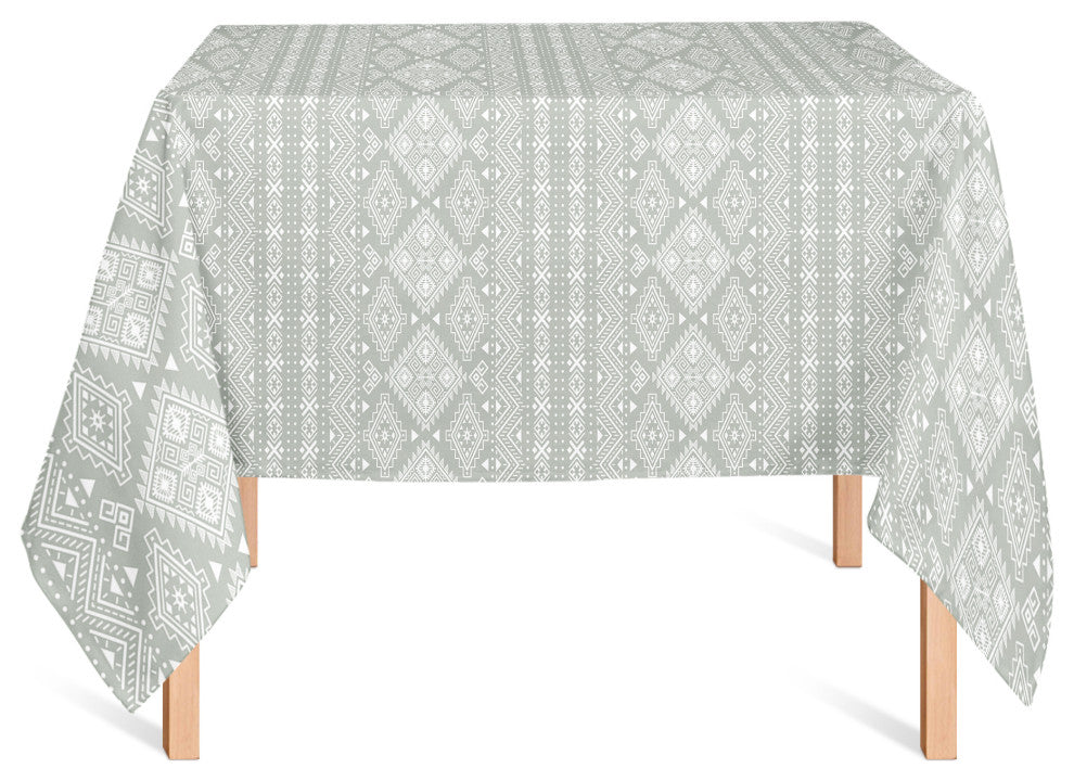 Tribal Print Green 58x58 Tablecloth