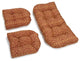 U-Shaped Spun Polyester Tufted Settee Cushion Set, Set of 3, Santa Fe