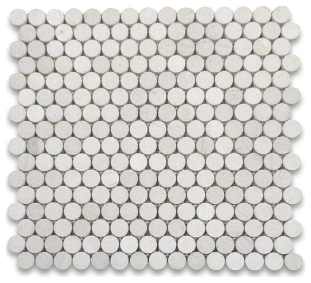 Golden Beach Moleanos Beige Limestone Quarter Round Mosaic Tile Honed, 1 sheet