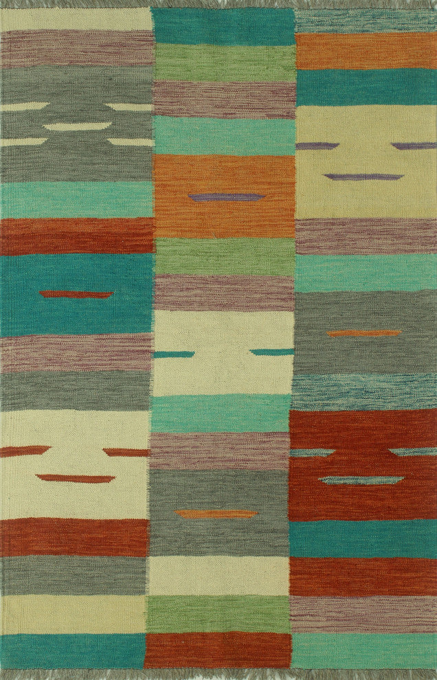 Winchester Kilim Saad Red/Charcoal Rug, 3'10x5'10