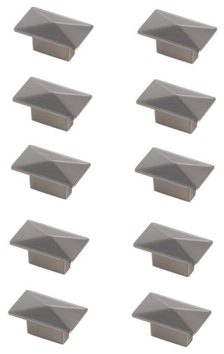 KB2026-NK-10PK Perry 2" Rectangle Knob Multipack, Set of 10, Brushed Nickel