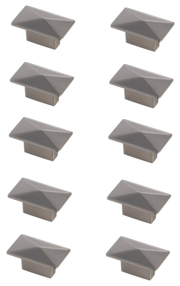 KB2026-NK-10PK Perry 2" Rectangle Knob Multipack, Set of 10, Brushed Nickel