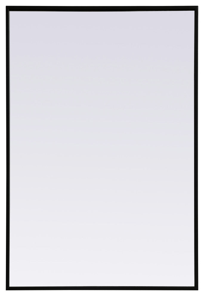 Metal Frame Rectangle Mirror 24X36 Inch, Black