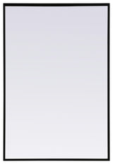 Metal Frame Rectangle Mirror 24X36 Inch, Black