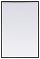 Metal Frame Rectangle Mirror 24X36 Inch, Black