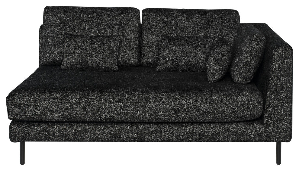 Gigi Salt & Pepper Fabric  Modular Sofa Right