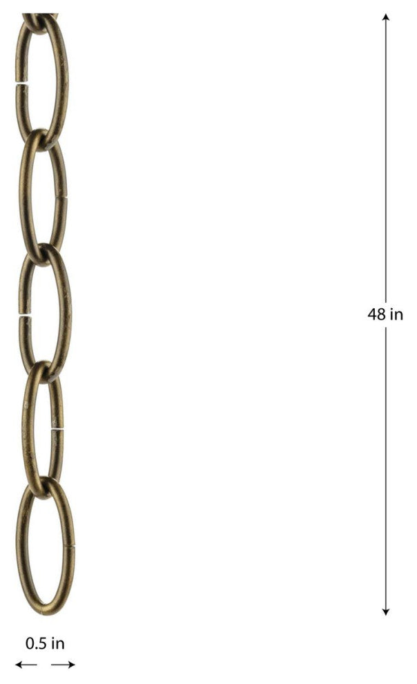 Accessory Chain 48" of 9 Gauge Chain, Aged Bronze