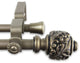 Ivana Double Curtain Rod 5/8" 84-120", Antique Gold