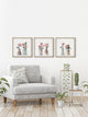 I Picked Peonies Triptych, Set of 3, 32x32 Panels