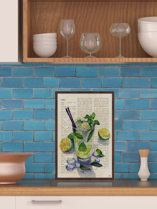 "Mojito History" Framed Painting Print, 12"x18"
