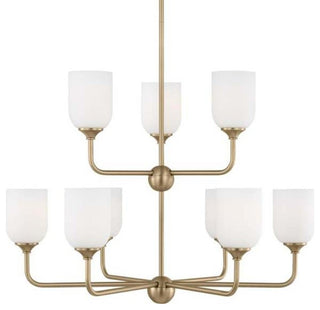 Generation Lighting GLC1109 Emile 9 Light 30"W Chandelier - Satin Bronze