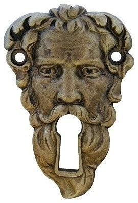 Sentinel Escutcheon Rim Lock, Antique-Style Brass