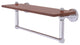Dottingham 16" Solid Wood Shelf with Towel Bar, Polished Chrome