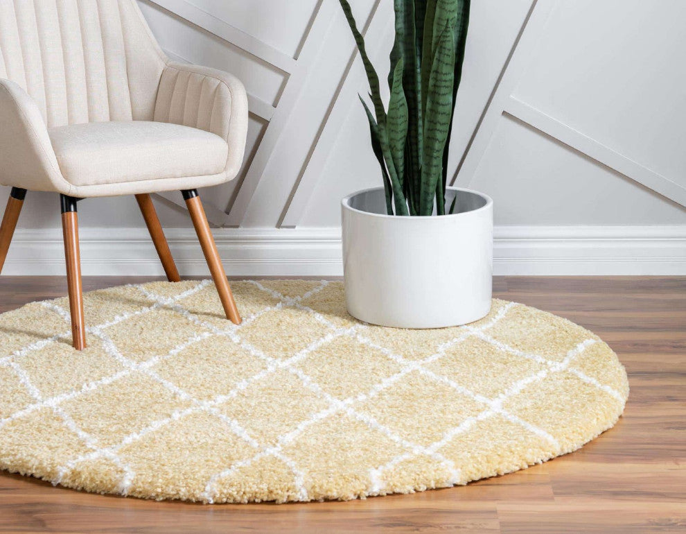 Shag Moroccan Shag 4'x6' Rectangle Saffron Area Rug