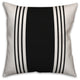 White and Black Farmhouse Stripe 18x18 Throw Pillow