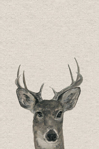 "Mischievous Deer" Painting Print on Wrapped Canvas, 12"x18"
