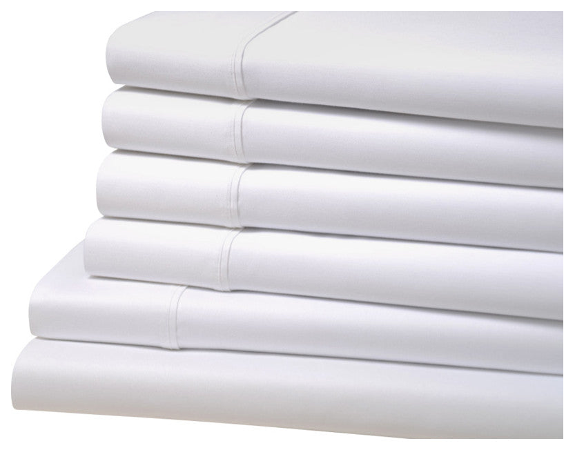 Kathy Ireland 1500TC Bamboo Cotton 6 Piece Sheet Set, White, King