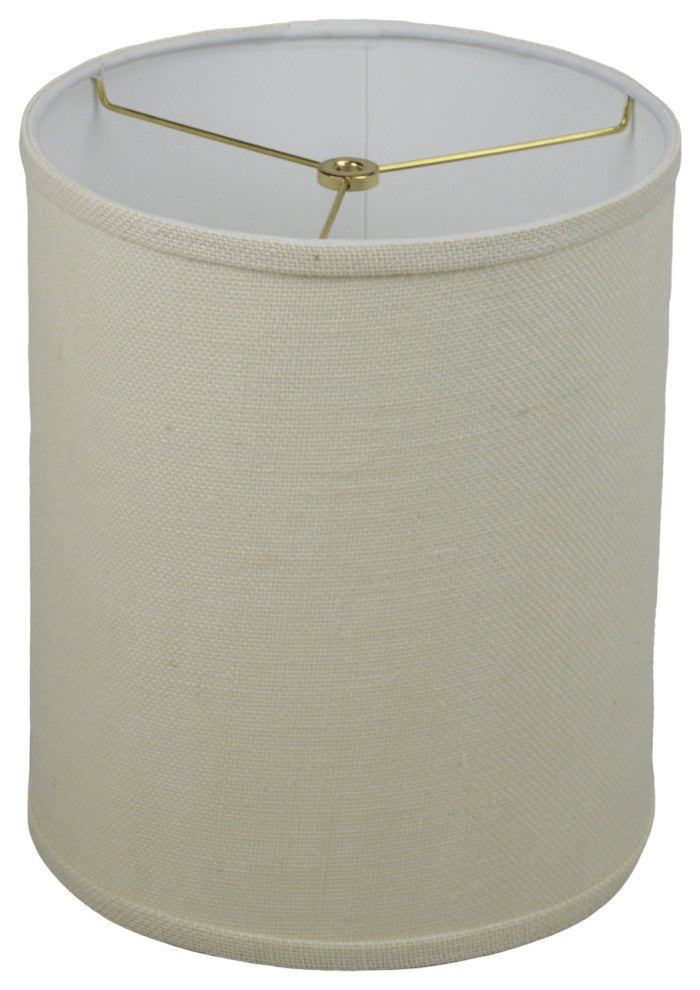 Fenchel Shades 10"x10"x12" Drum Shade, Burlap Off White