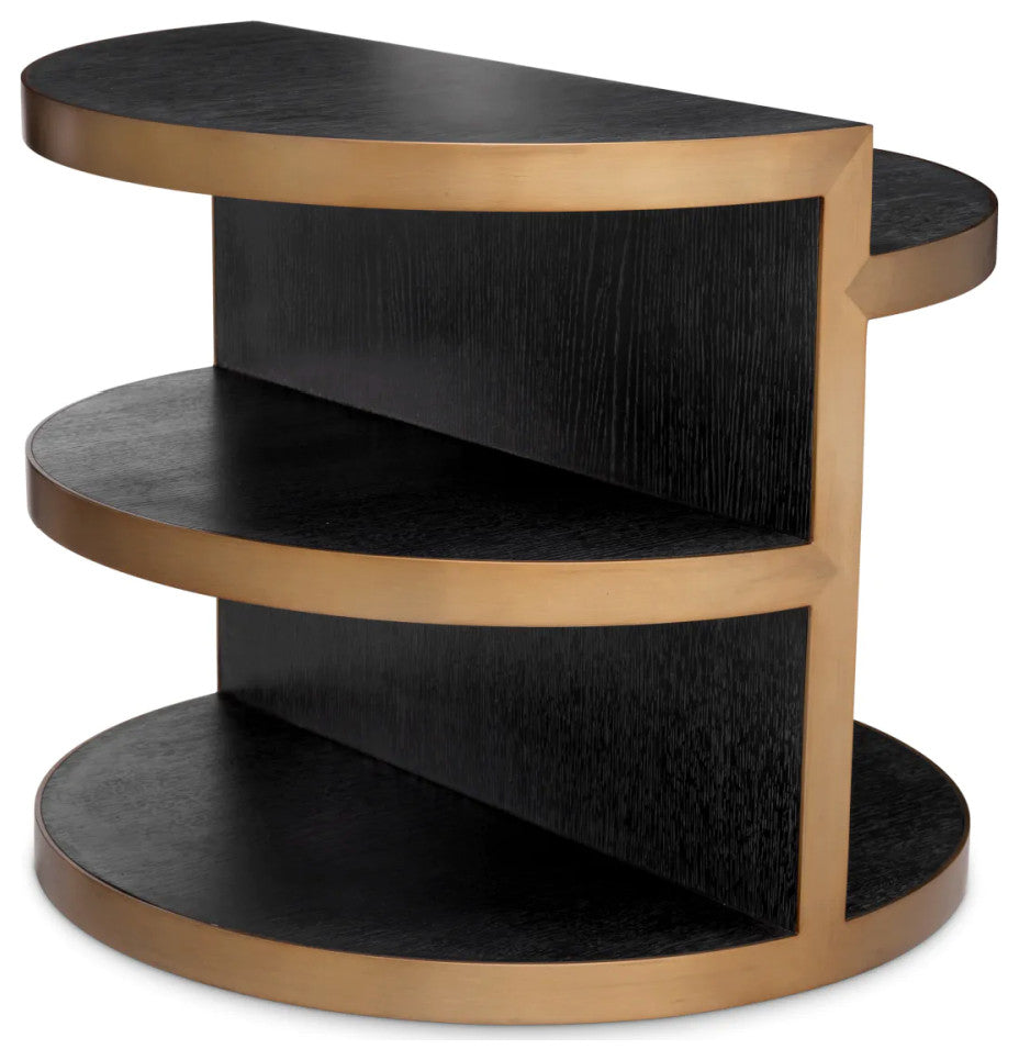 Black Oak Modern Side Table | Eichholtz Nilo