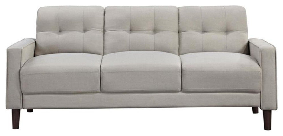 Pemberly Row 2-piece Upholstered Fabric Sofa Set With Track Arms In Be