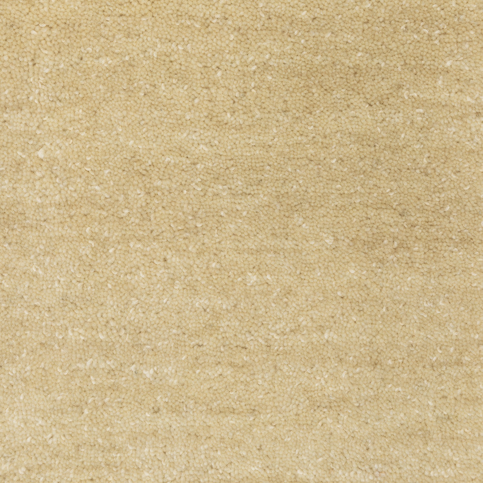 Apollo Heathered Solid Beige Hand-Made Wool Area Rug Runner 2'6" x 8'