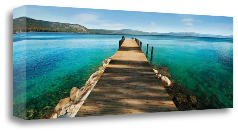 "Hues Of Blue" By Natalie Mikaels, Giclee Print on Gallery Wrap Canvas