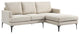 Modway Evermore Right-Facing Metal and Upholstered Fabric Sectional Sofa - Beige