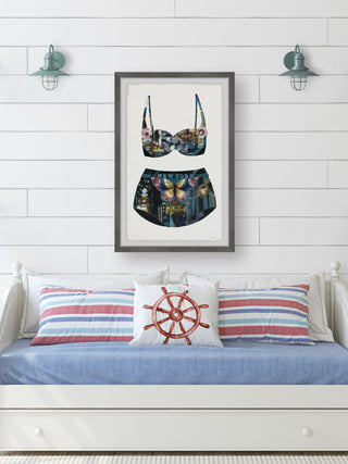 "Butterfly Bikini" Framed Painting Print, 12x18