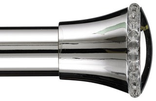 Sileste Non-Telescoping Curtain Rod, Chrome, 96''