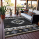 Indoor/Outdoor Phoenix PH4 Black Machine Washable 5' x 7'6" Rug