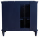 37" Single Vanity, Blue Finish With Gray Granite