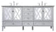 Elegant VF30272DGR 72"Double Bathroom Vanity Set, Gray