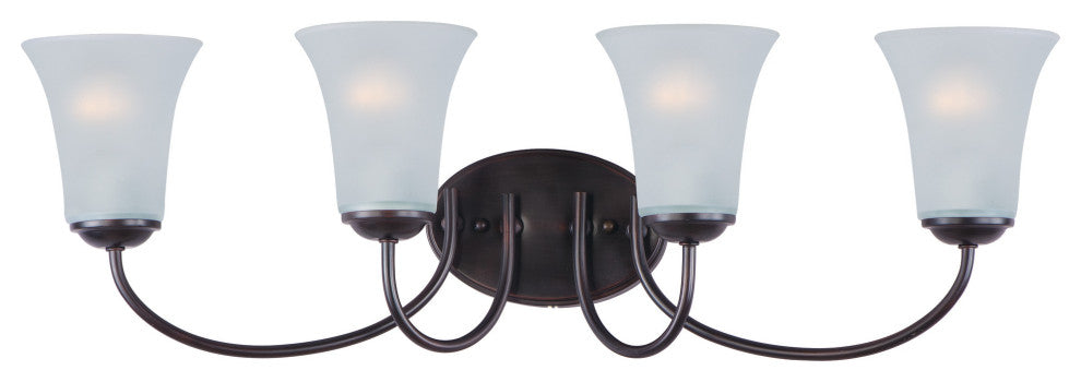 Maxim 10054 Logan 28"W Bath Light - Oil Rubbed Bronze / Frosted Glass